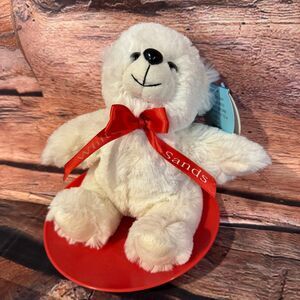 PURR-FECTION by MJC Sledding Bear White Sands NM Souvenir Plush 1992 Small